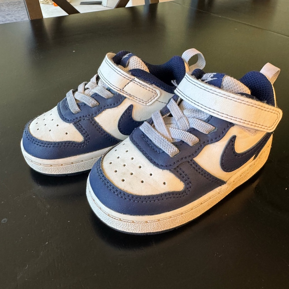 Toddler Blue and White Nike Sneakers